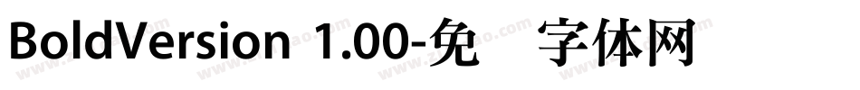 BoldVersion 1.00字体转换